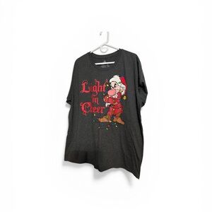 Disney Grumpy “Light on Cheer” gray Christmas t-shirt, size 2XL. NWOT